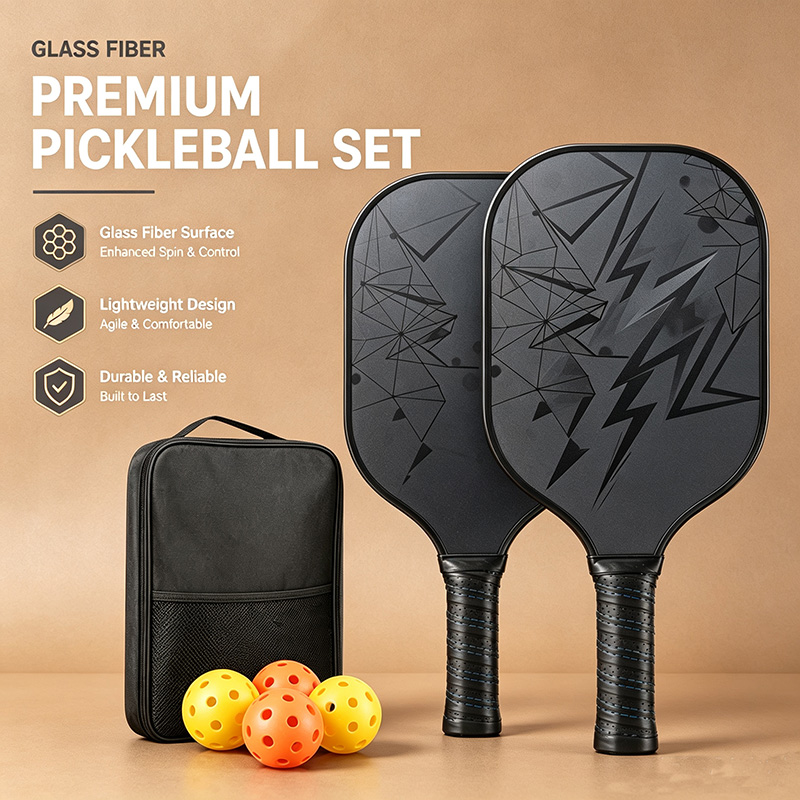 Wide Face Fiberglass Pickleball Paddle Large Sweet Spot Entry Level Bulk Thumbnail 5
